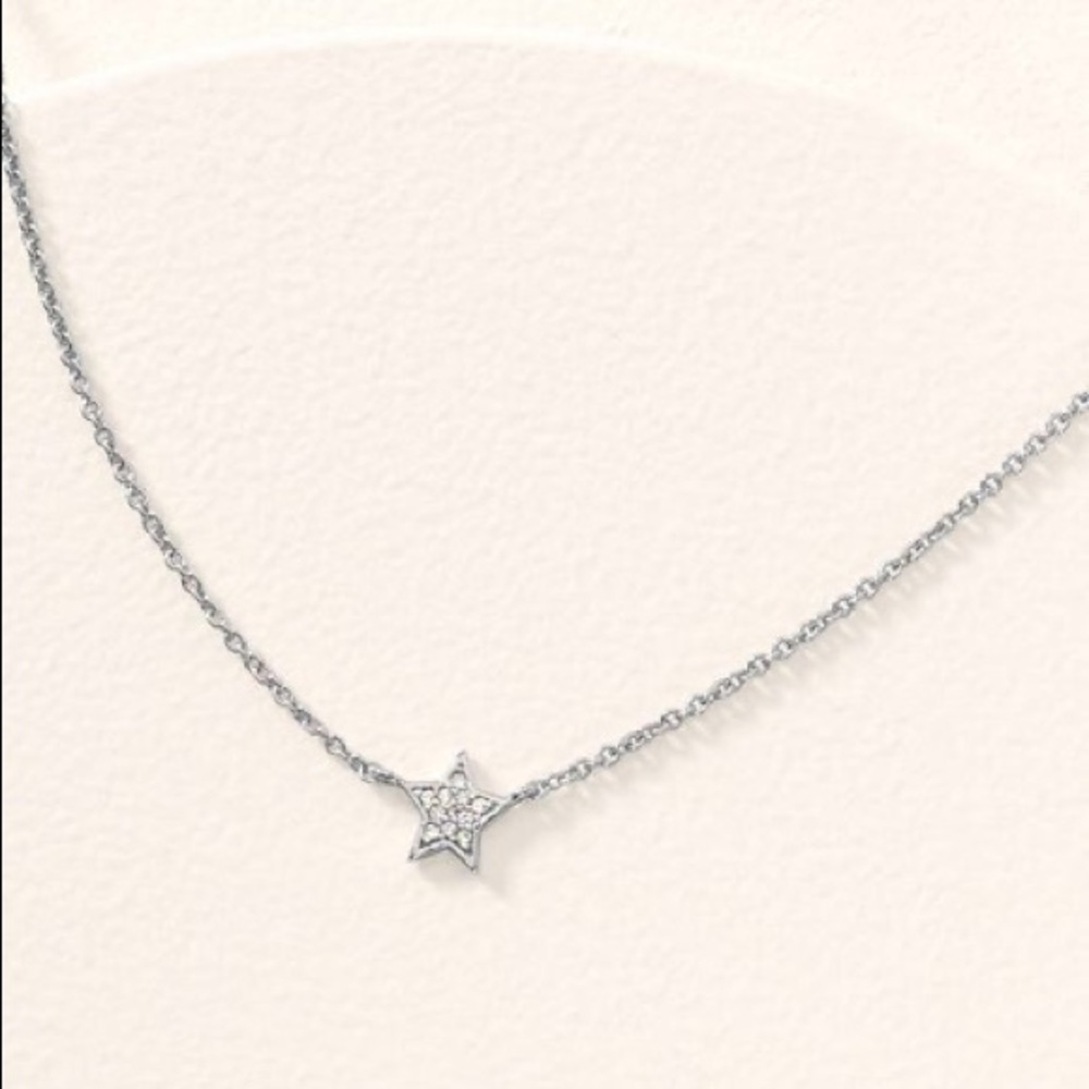 Stella & Dot Pave Star Necklace (silver)
